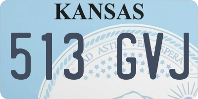 KS license plate 513GVJ