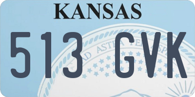 KS license plate 513GVK