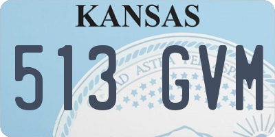 KS license plate 513GVM