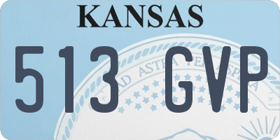 KS license plate 513GVP