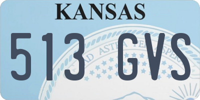 KS license plate 513GVS