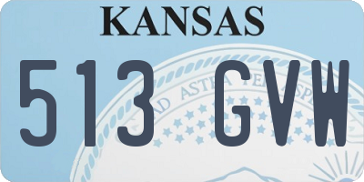 KS license plate 513GVW