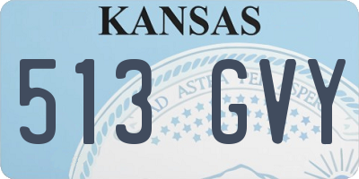 KS license plate 513GVY