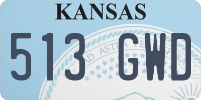 KS license plate 513GWD