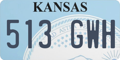 KS license plate 513GWH