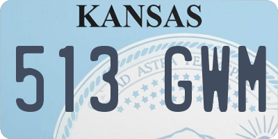 KS license plate 513GWM