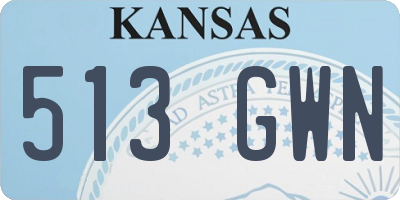 KS license plate 513GWN