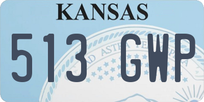 KS license plate 513GWP