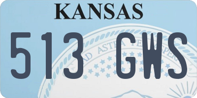 KS license plate 513GWS