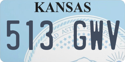 KS license plate 513GWV