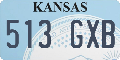 KS license plate 513GXB