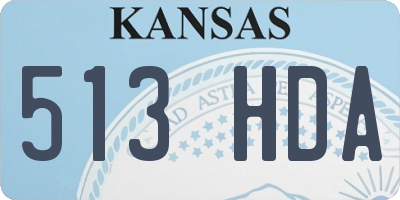 KS license plate 513HDA