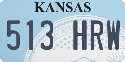 KS license plate 513HRW