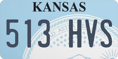KS license plate 513HVS