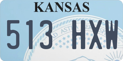 KS license plate 513HXW