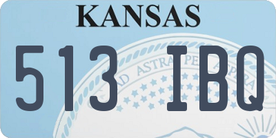 KS license plate 513IBQ