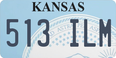 KS license plate 513ILM