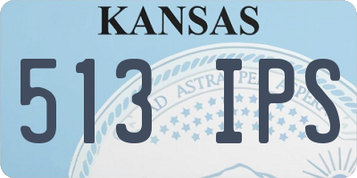 KS license plate 513IPS