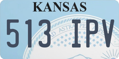 KS license plate 513IPV
