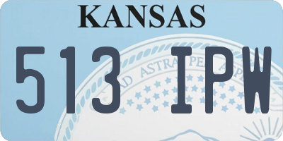 KS license plate 513IPW