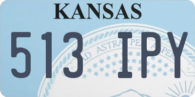 KS license plate 513IPY