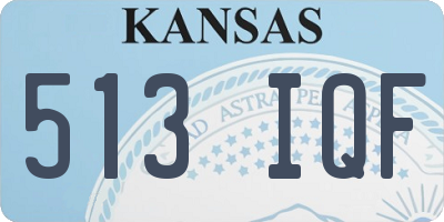 KS license plate 513IQF