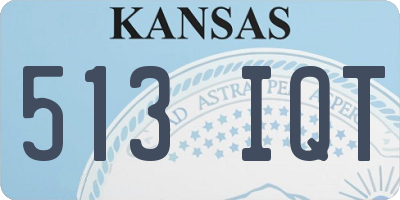 KS license plate 513IQT