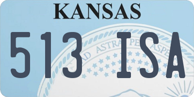 KS license plate 513ISA