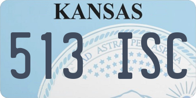 KS license plate 513ISC