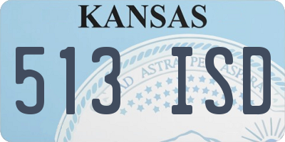 KS license plate 513ISD