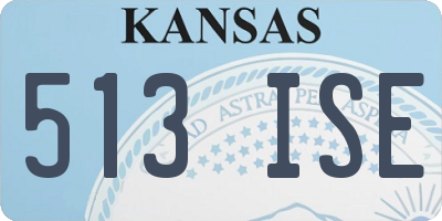 KS license plate 513ISE