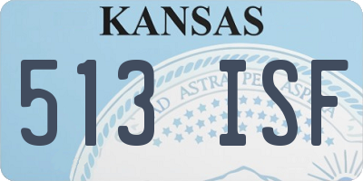 KS license plate 513ISF
