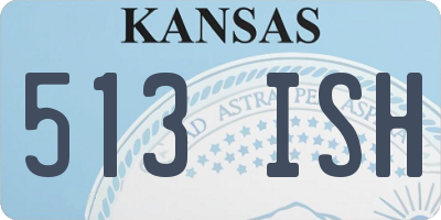 KS license plate 513ISH