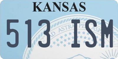KS license plate 513ISM