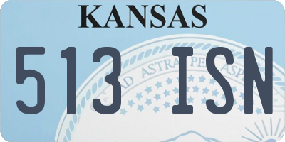 KS license plate 513ISN