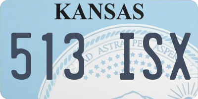 KS license plate 513ISX