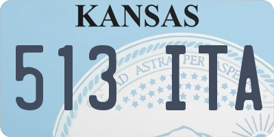 KS license plate 513ITA