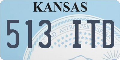 KS license plate 513ITD