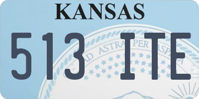 KS license plate 513ITE