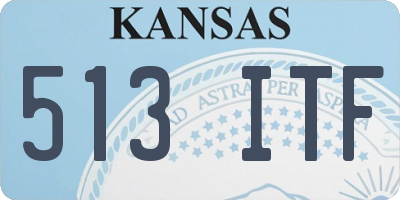 KS license plate 513ITF
