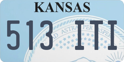 KS license plate 513ITI