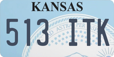 KS license plate 513ITK