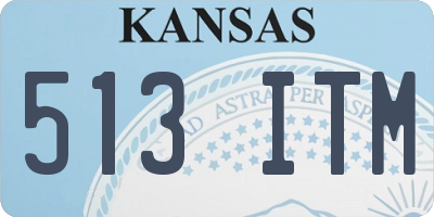 KS license plate 513ITM