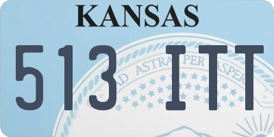 KS license plate 513ITT