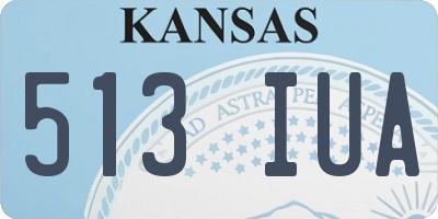 KS license plate 513IUA
