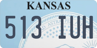 KS license plate 513IUH