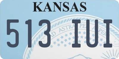 KS license plate 513IUI