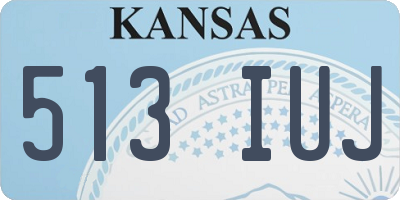 KS license plate 513IUJ