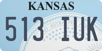 KS license plate 513IUK