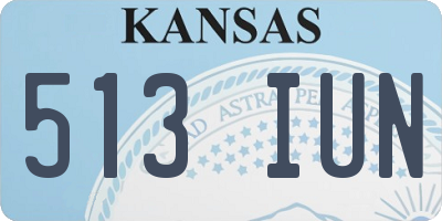 KS license plate 513IUN